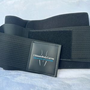 Sweat Belt Pro Series waist trainer adjustable Black-Xl